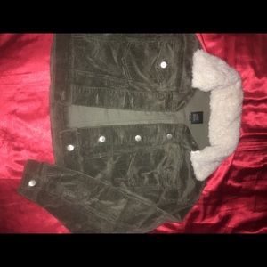 Dark Olive Green Suede Jacket